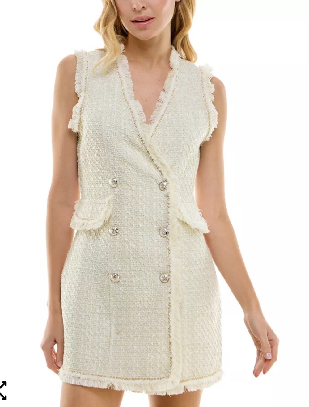 NWT Trixxi Sleeveless Bouclé Bodycon Dress Tweed Preppy Lawyer Teacher XS Retro